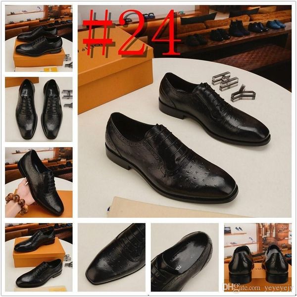 

aa derby luxury dress formal office men shoes original business designer bridegroom genuine leather handmade man shoes a2, Black
