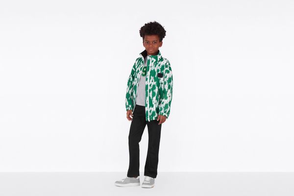 

jackets kids designer clothe with pocket green printed dark pattern windbreaker 100-160cm, Blue;gray