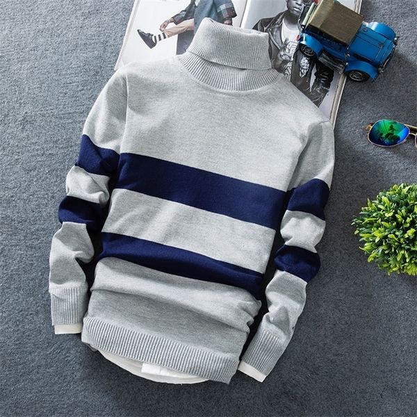 

cashmere pullover men fashion high collar thin sweater autumn men's sweater casual men's loose knit warm sweater 201203, White;black