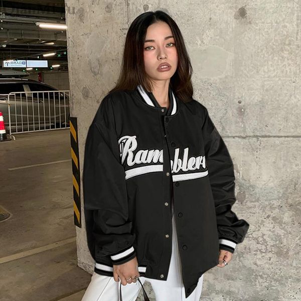 

spring autumn coats fashion female clothing streetwear trench elegant vintage casual harajuku bomber women jackets 220817, Black;brown