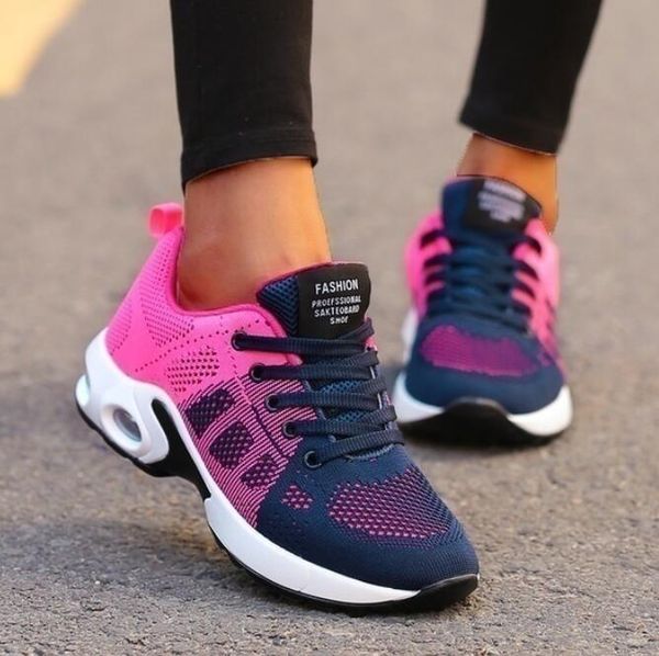 

women breathable casual shoes outdoor light weight sports shoes walking platform ladies sneakers