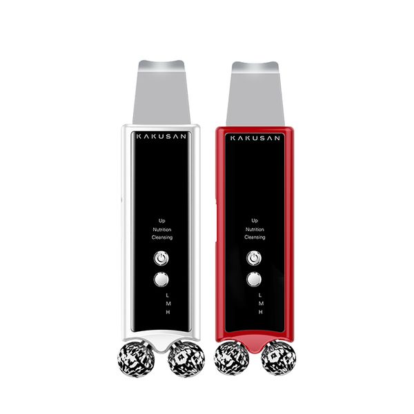 

ultrasonic and ems massage face exfoliating roller abs material ultrasound skin scrubber and lifting care device