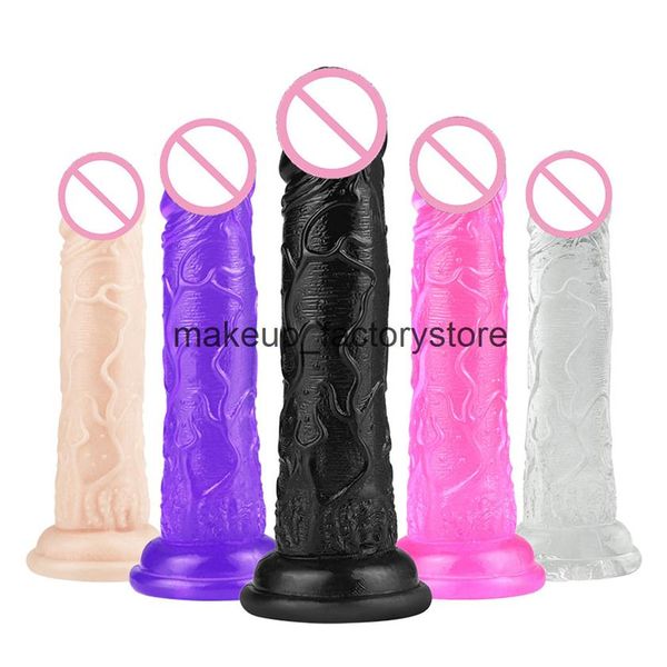 Massaggio Gelatina economici Dildo Pene artificiale realistico con ventosa Dick per donna Masturbatore Punto G Gode Dildo anale Adulto Se163b