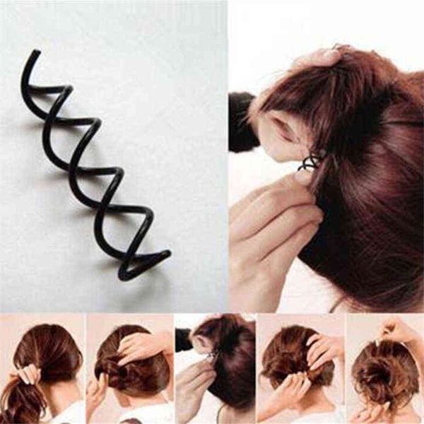 

hair curler 20pcs/lot korean accessories spiral clip rotating magic bun clips diy ball braiders beauty styling tool 220304