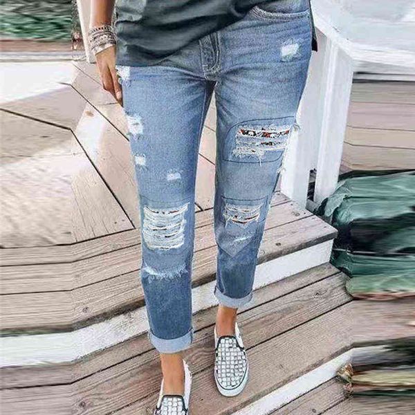 Blue Jeans Retro Vita alta Pantaloni larghi a tubo Donna 2021 Pantaloni casual larghi Street Wear Dress Wash Boyfriend Denim Pants L220726