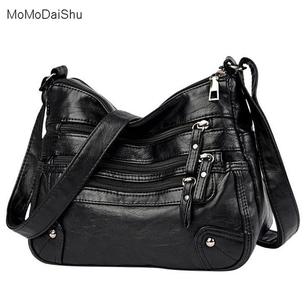 

women's soft leather shoulder bags multilayer classic crossbody bag luxury handbag and 220602