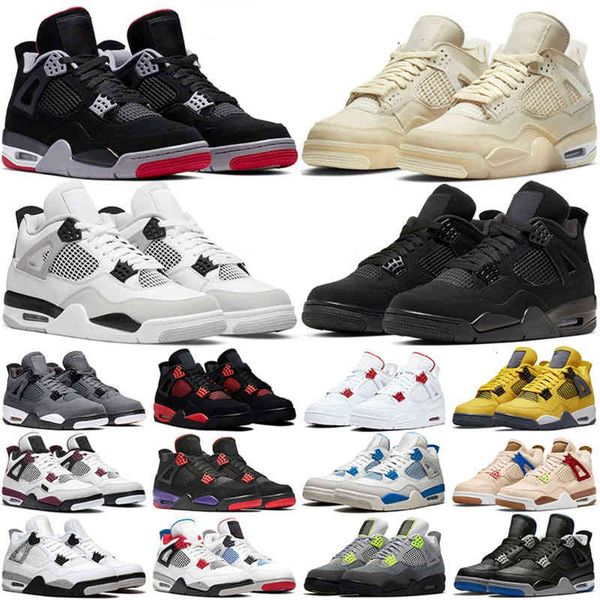 

jardons men women basketball shoes 4 4s military black cat infrared red thunder sail university blue white oreo bred cool grey purple metall