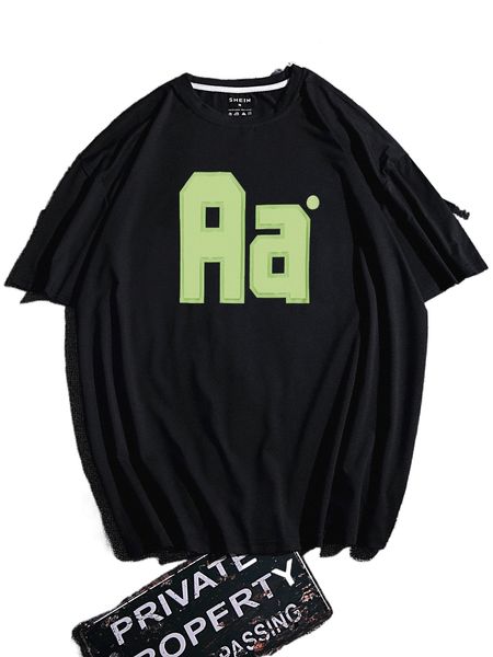 

men letter graphic tee c6ke#, White;black