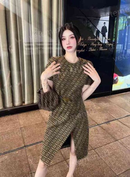 

womens dresses fashion slant slit belt corset round neck short sleeve dress high designers clothes, Black;gray