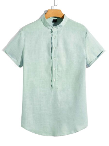 

men half button shirt a0ww#, White;black