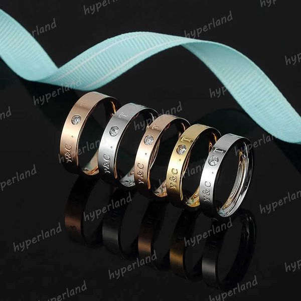 

gold luxury rings womens engagement gift fashion designer rose gold couple ring mens love ringe with letter t jewelry for women party rings, Silver