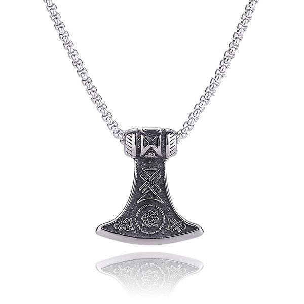 

pendant necklaces fashion stainless steel retro men pendants link chain punk rock hip hop male jewelry for boyfriend gift pd0855, Silver