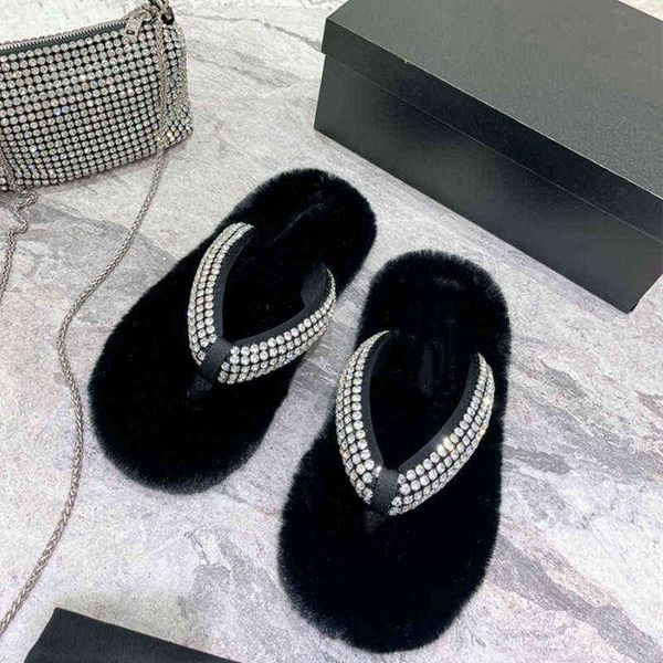 

2022 new korean flat bottom clip toe herringbone slippers women, Black