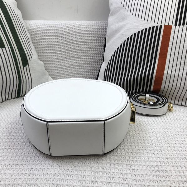 

new round bag classic genuine leather shoulder crossbody portable fashion brand