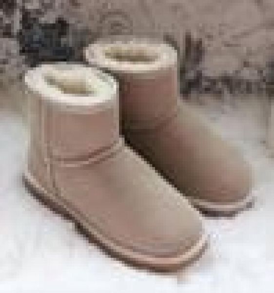 

2021 new style arrive sell classic women 58541 mini snows boot brand popular australia genuine leather boots fashion women, Black