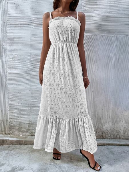 

frill trim ruffle hem cami dress j9wo#, Black;gray