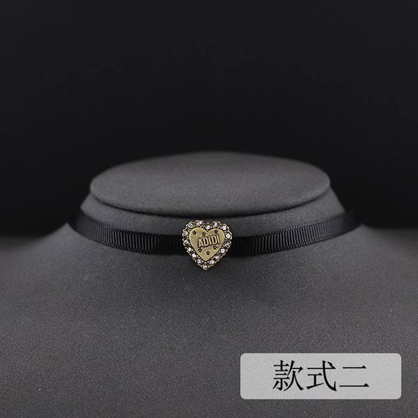 

new designed women's d letter pendant necklace 18k gold plated retro brass celebrity ladies necklaces earring studs luxurious designer, Silver