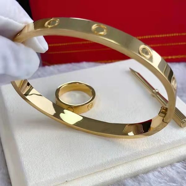 

plating 18k gold screwdriver bangles love bracelet designer fashion mens woman cuff bangle 316l stainless steel jewelry, Black
