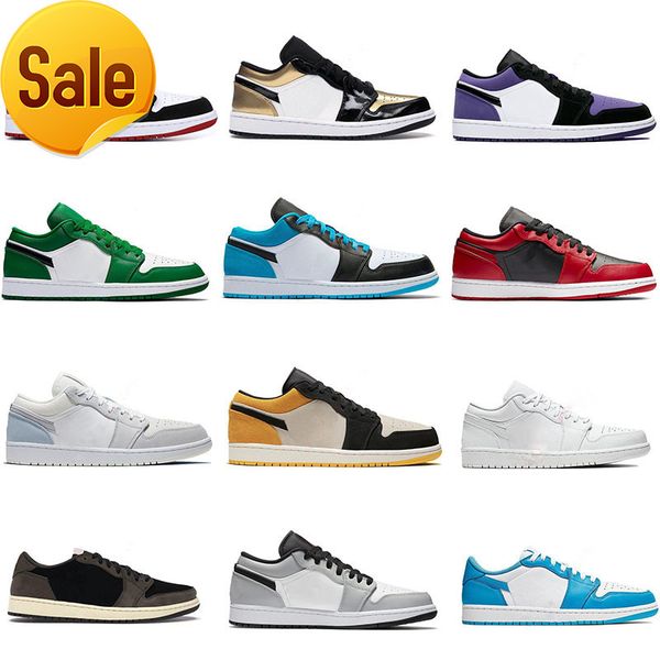 

men women basketball shoes 1 low designer trainers jumpman 1s light smoke grey university blue unc royal black toe crimson tint shadow