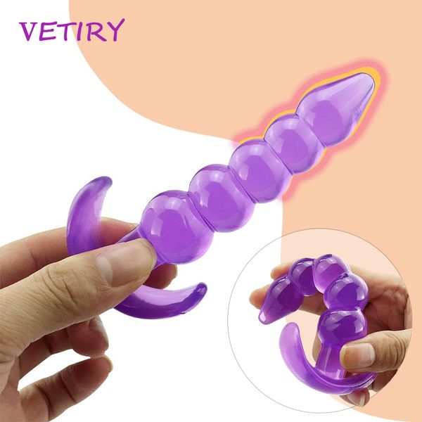 Vetiry Analline perline gelatine per culo G-punto G-Spot Massager Silicone Adult Toys Sexy for Woman Men Gay Erotic Products