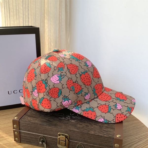 

fashion designer strawberry baseball cap bucket hat men ladies fitted hat shade scarf, Blue;gray