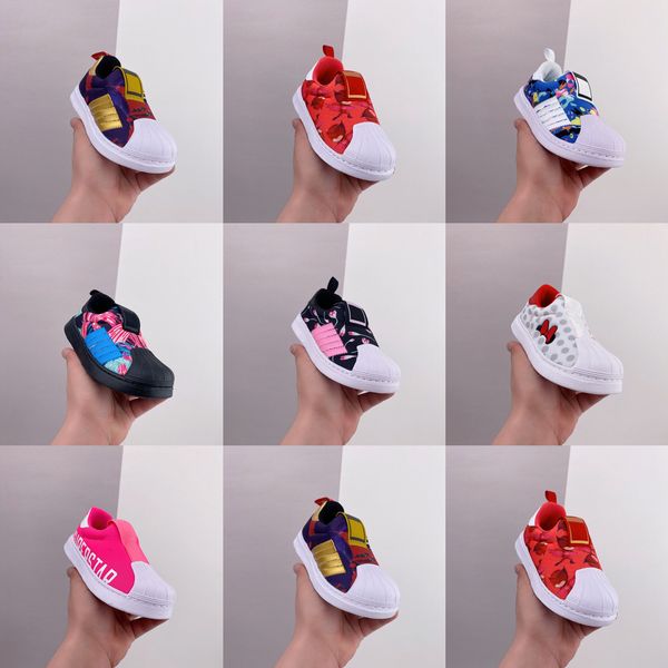 

designer infant sneakers iconic rubber shell toe shoe originals superstars cartoon childrens kids boy girl sneaker toddler baby trainers siz