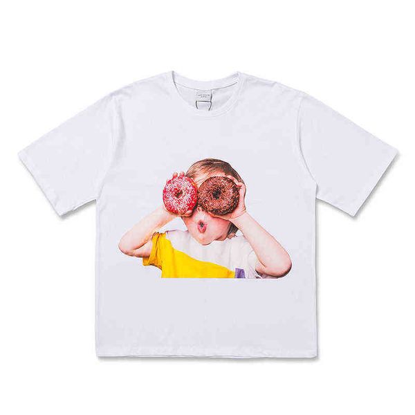 

genuine adlv short sleeve t-shirt donut boys and girls lisa star same couple spring autumn 1 tshirts brands t shirts for men t-shirt fashion, White;black