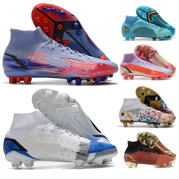 

mens high soccer shoes superfly 8 elite fg cleats mercurial vapores 14 xiv dragonfly mds firm ground men outdoor ronaldo cr7 football boots
