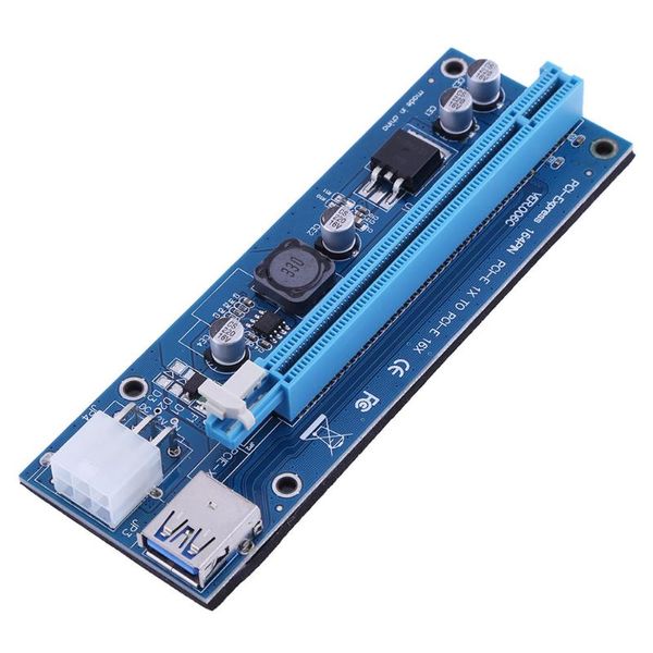 CABOS DE COMPUTÁRIO CONEXTORES Adaptador Card PCIE PCI Express 16x placa riser para BTC miner miner minering pci e 6 pinos portcompompu de fonte de alimentação