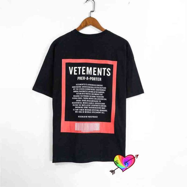 

large red vetements tshirt men women back postmark graphic print tee slightly oversize, White;black