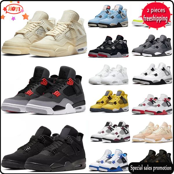 

jumpman 4 4s men women basketball shoes university blue white oreo metallic purple black cat bred shimmer metallic red cactus jack