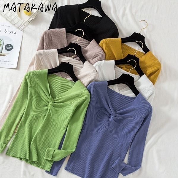 

thin ladies bottoming shirt autumn fashion women sweater longsleeved vneck mulher blusas 210506, White;black