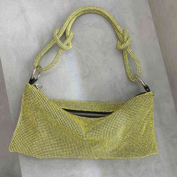 

luxury full diamond decor evening bag shiny knot handle banquet for women designer exquisite dinner party s xa262h 220526