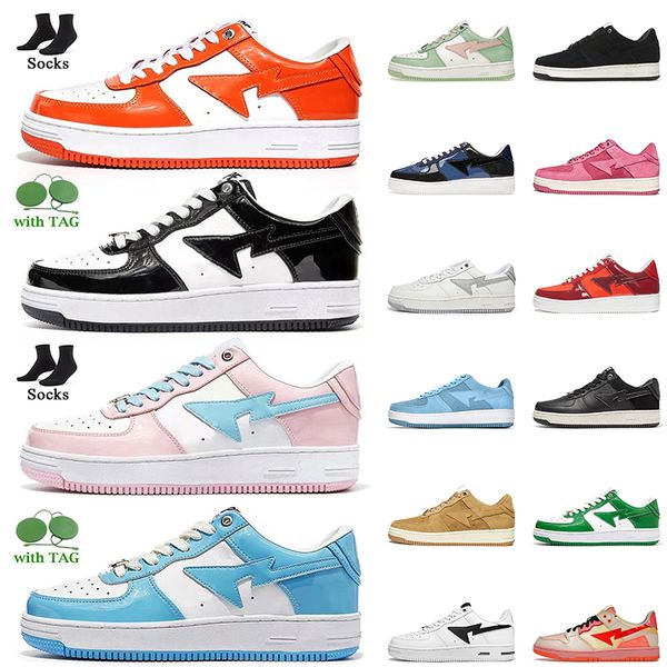

walking sport bapestas shoes women mens platform casual sneakers a bathing baped sk8 sta1 purple orange white black pastel pink blue sude ru