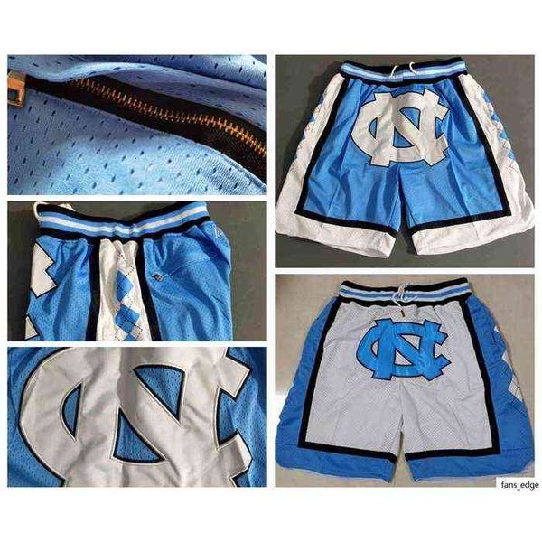 

just ncaa north carolina tar heels shorts new breathable sweatpants teams classic sportswear college basketball shorts zipper pockets, White;black