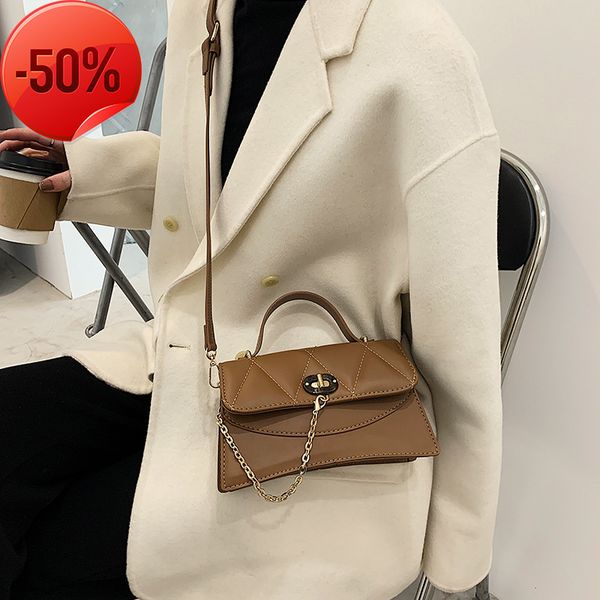 

luxury designersmall c 2022 winter new fashion lingge chain single shoulder messenger high sense brand women's bag