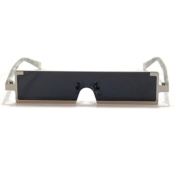 

alloy rectangle semi-rimless sunglasses 2022 women fashion sun glasses famous brand personality glasses for outdoor, White;black