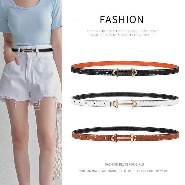 

belts leather belt women's texture leather palm print double-sided simple and versatile decoration suit casual skirt wda9, Black;brown