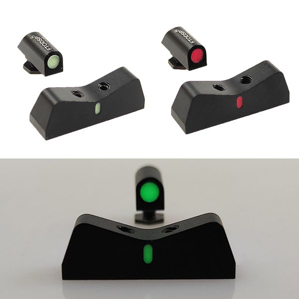

new scope big dot night sights pistols front and rear glow in the dark for g17 17l 19 22 23 24 25 26 27 28 29 30 31