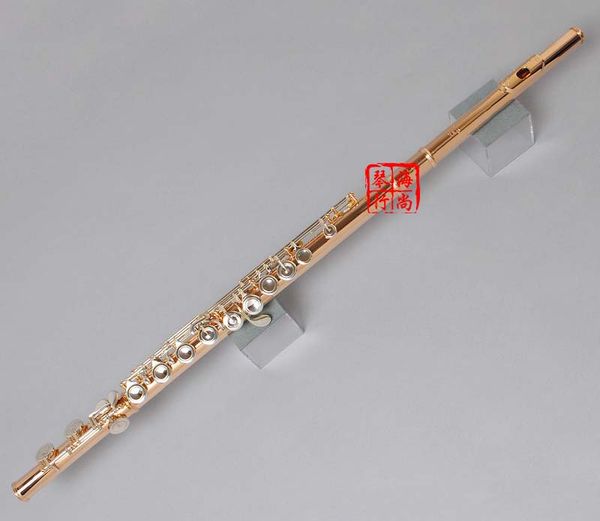 

flute pearl-8950es 16 holes key closed c tune with e key rose gold plated flute