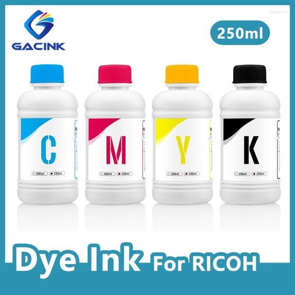 Kit di ricarica inchiostro 250ml per cartuccia colorante per stampante Ricoh Tuta per tutti GX7500 GX2500 GX GX3000 Inchiostro universale Kit inchiostroInchiostro Roge22