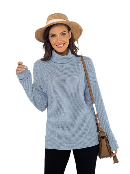 

dearcase turtleneck drop shoulder pullover z8be#, Black