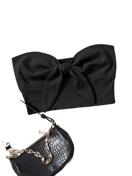 

bow front tight hem 59bp#, White