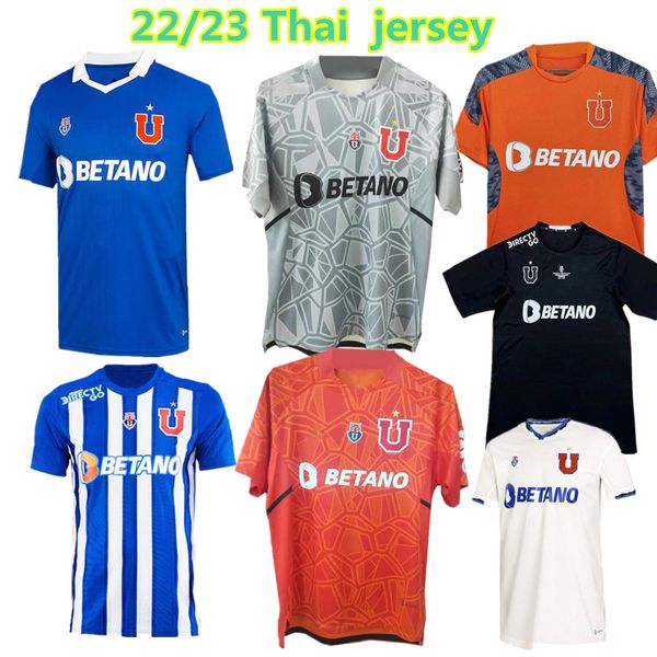 

22 23 universidad de chile fernandes mens soccer jerseys vargas palacios moya fernandez home away 3rd goalkeeper training wear football shir, Black;yellow