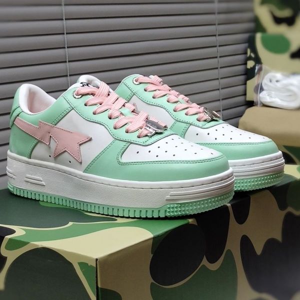 

designer shoes men women bapesta sneakers new color sta luxury outdoor low help casual shoes size:35-45, Black