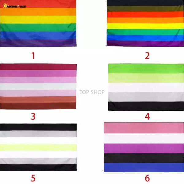 LGBT18 Estilos lésbicas gays bissexuais transgêneros semi -assexual bandeira gay orgulho gay bandeira arco -íris bandeira lésbica bandeira lésbica dhl entrega