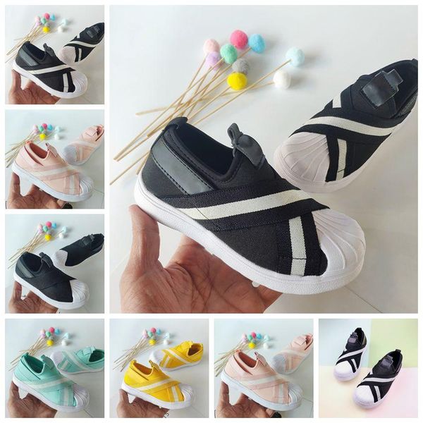 

designer kid shoes infants 2022 slip-on running shoes boys girls massags casual sneakers athletic children walking toddler outdoor sports tr, Black