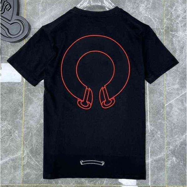 

designer mens classic ch t shirts short sleeves summer letter horseshoe sanskrit cross print sweatshirts t-shirts woman loose tees 5s5x, White;black