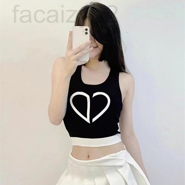 

women's tanks & camis designer 22 new summer love letter slim knit vest for women mgbh, White