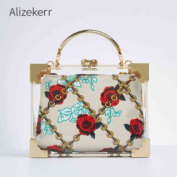

evening bag women bright acrylic box handbags new metal handle rivet bridal wedding clutch purses and designer fashionable 20220607